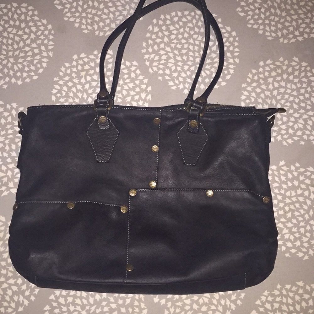 Leather tote made in Italy